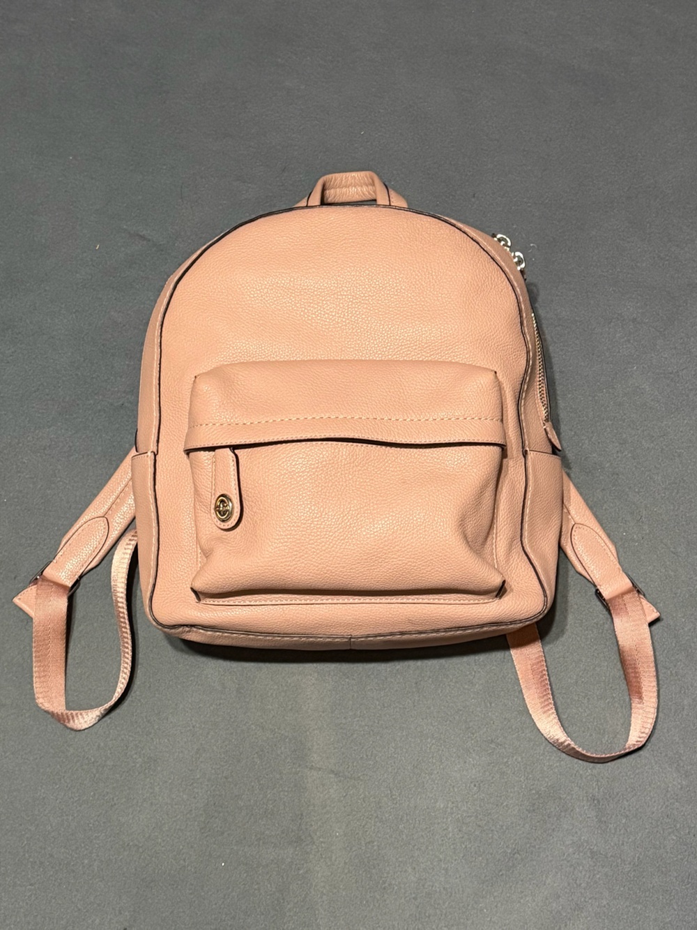 Coach Pink Campus Leather Backpack with Front Pocket Laptop Bag Purse